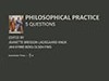 Philosophical Practice: 5 Questions